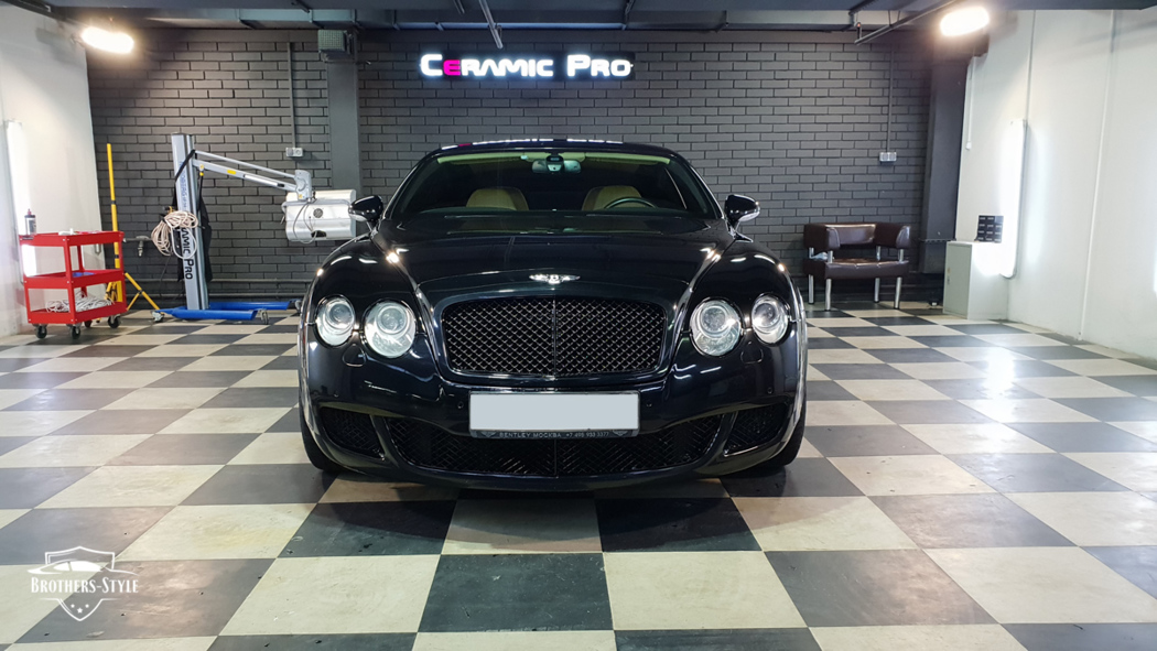Bentley Continental GT – оклейка хрома в чёрный глянец